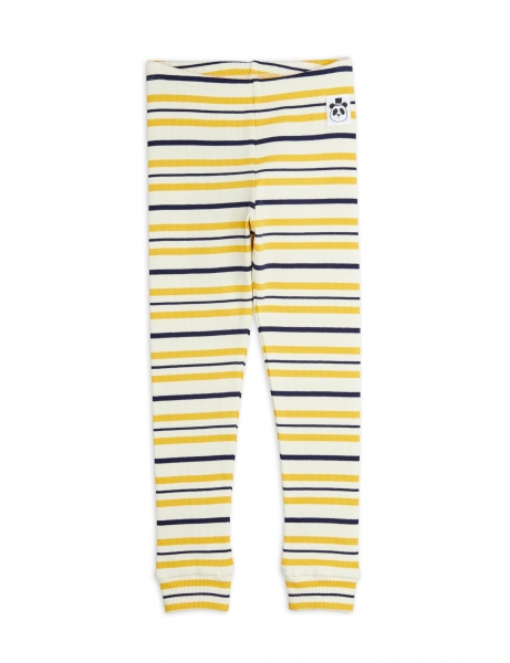 MINI RODINI Leggings Rib Streifen - gelb